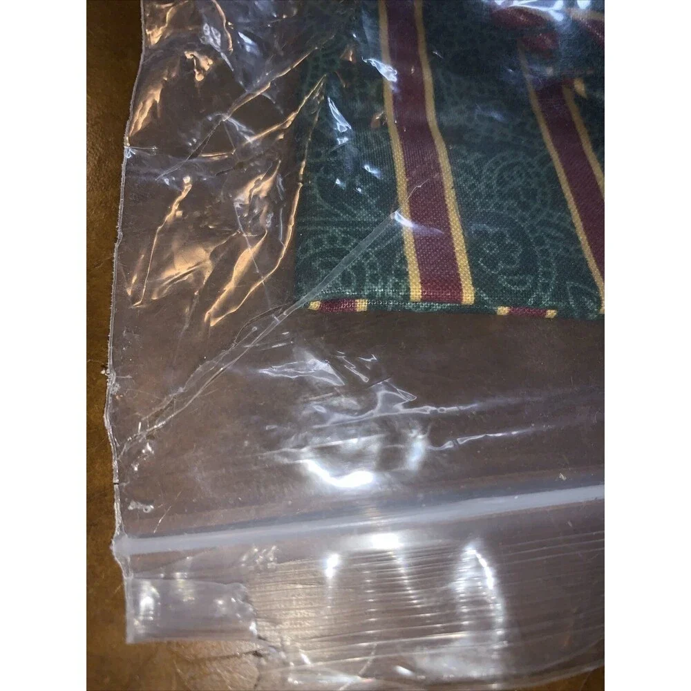 Longaberger SERVING TRAY Basket Liner #203548 - IMPERIAL STRIPE Christmas Fabric